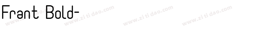 Frant Bold字体转换